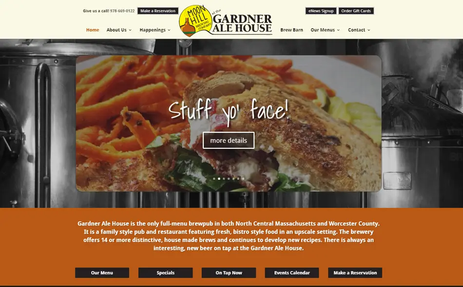 Gardner Ale House. Website Design by inConcert Web Solutions.